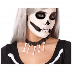 Necklace White Halloween Bones