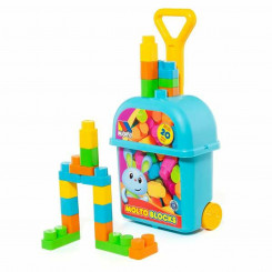 Construction Game With Blocks Moltó 20 Pieces, Parts Trolley