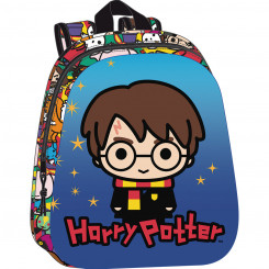 School backpack Harry Potter Blue Multicolor 27 x 33 x 10 cm