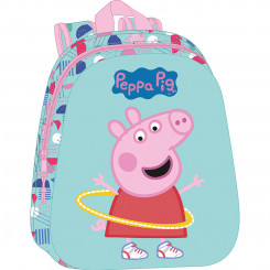 Kooliseljakott Peppa Pig Roheline Roosa 27 x 33 x 10 cm