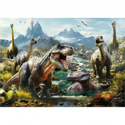 Puzzle Educa Ferocious dinosaurs 1000 Pieces, parts