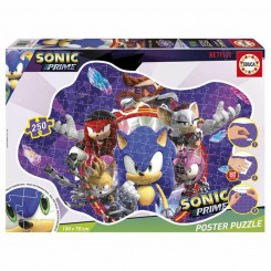 4 Puzzle Set Sonic Prime 250 Pieces, parts