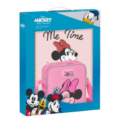 Office supplies set Minnie Mouse Loving Pink A4 2 Pieces, parts