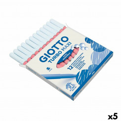 Set of felt-tip pens Giotto Turbo Maxi Pink (5 Units)