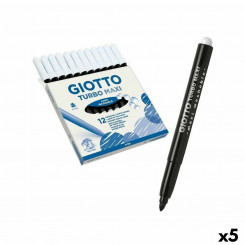 Set of felt-tip pens Giotto Turbo Maxi Black (5 Units)