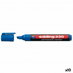 Перманентный маркер Edding 330 Blue 1-5 мм (10 шт.)