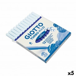 Set of felt-tip pens Giotto Turbo Maxi Blue (5 Units)