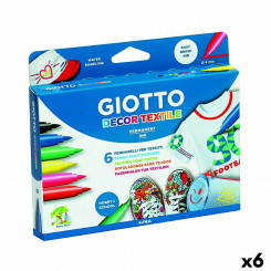 Felt pen set Giotto Decor Textile Multicolor (6 Units)