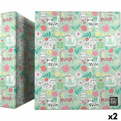 Ring Binder Cats Multicolor A4 (2 Units)