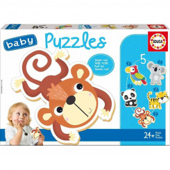 5 Puzzle Set Educa Children's animals