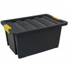 storage box with lid Archivo 2000 Black 43 x 63 x 30 cm 55 L