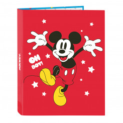 Ring binder Mickey Mouse Clubhouse Fantastic Blue Red A4 26.5 x 33 x 4 cm