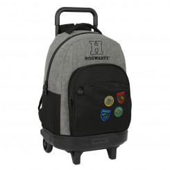School bag with wheels Harry Potter House of champions Black Gray 33 X 45 X 22 cm