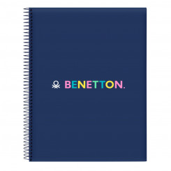 Notebook Benetton Cool Navy blue A4 120 Sheets