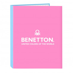 Папка-регистратор Benetton Spring Pink Небесно-голубой А4 26,5 x 33 x 4 см