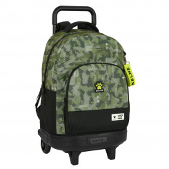 School bag with wheels Kelme Travel Black Green 33 X 45 X 22 cm