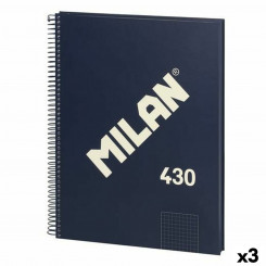 Блокнот Milan 430 Синий А4 80 листов (3 шт.)