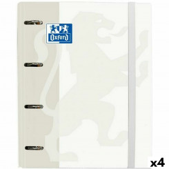 Ring binder Oxford Classic White A4+ (4 Units)