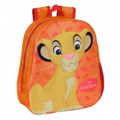 3D Children's backpack The Lion King Orange 27 x 33 x 10 cm