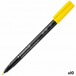 Permanent marker Staedtler 318 F Yellow 0.6 mm (10 Units)