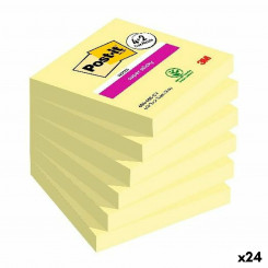 Sticky Notes Post-it Super Sticky Yellow 76 x 76 mm 6 Pieces, parts (24 Units)