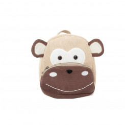 School backpack Crochetts Brown 23 x 30 x 11 cm Monkey