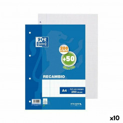 Square Sheets Oxford White A4 250 Sheets Replacement (10 Units)