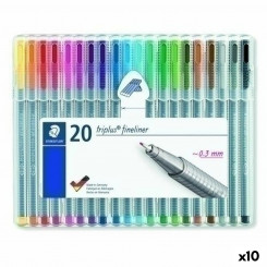 Set of felt-tip pens Staedtler Triplus Fineliner Multicolor (10 Units)