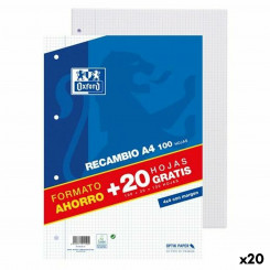 Square Sheets Oxford White A4 120 Sheets Replacement (20 Units)