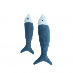 Мягкая игрушка Вязание крючком OCÉANO Темно-синяя Рыбка 11 х 6 х 46 см 9 х 5 х 38 см 2 шт., детали