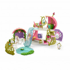 Playset Schleich Glittering flower house with unicorns, lake and stable Hobune Plastmass