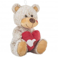 Soft toy Creaciones Llopis Beige Bear Heart 18 cm