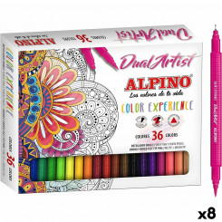 Set of felt-tip pens Alpino Dual Artist Multicolor (8 Units)