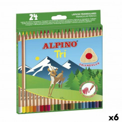 Colored pencils Alpino Tri Multicolor (6 Units)