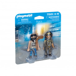 Playset Playmobil Police Thief 9 Pieces, parts