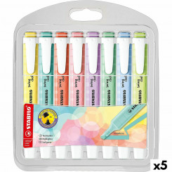 Set of Glow-in-the-Dark Markers Stabilo Swing Cool Pastel Multicolor (5 Units)