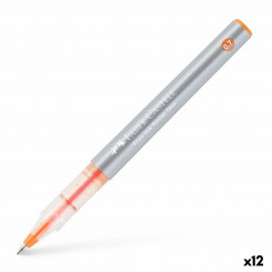 Pen with liquid ink Faber-Castell Roller Free Ink Orange 0.7 mm (12 Units)