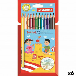 Colored pencils Stabilo Trio Tick Multicolor (6 Units)
