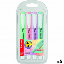 Set of Glow-in-the-Dark Markers Stabilo Swing Cool Pastel Multicolor (5 Units)