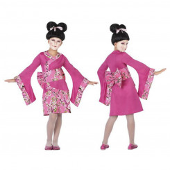 Masquerade costume for children Geisha Fuchsia pink (3 Pcs)