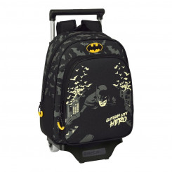 School bag with wheels Batman Hero Black 27 x 33 x 10 cm