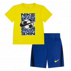 Laste Spordikostüüm Nike Df Icon  Kollane Sinine Mitmevärviline 2 Tükid, osad
