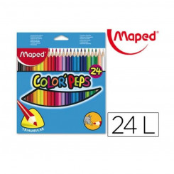 Värvilised pliiatsid Maped 183224FC Mitmevärviline 24 Tükid, osad (24 Tükid, osad)