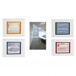 Information frame Durable 4872-01 Black Transparent Aluminum Magnetic (2 Units)