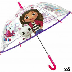 Umbrella Gabby's Dollhouse Multicolor 74 cm (6 Units)