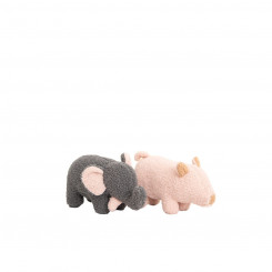 Soft toy Crochetts Gray Elephant Pig 30 x 13 x 8 cm 2 Pieces, parts