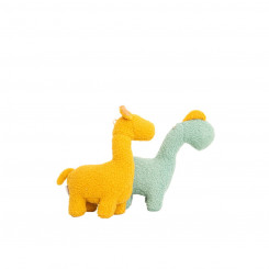 Pehme mänguasi Crochetts Kollane Dinosaurus Kaelkirjak 30 x 24 x 10 cm 2 Tükid, osad