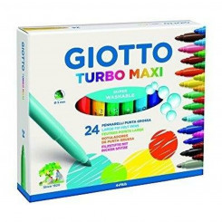 Set of felt-tip pens Giotto F455000 (24 Pieces, parts)
