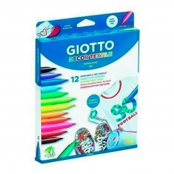 Set of felt-tip pens Giotto F49490000 Multicolor (12 Pieces, parts)