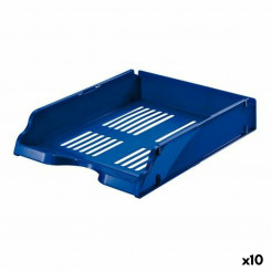 Tray for organization Esselte A4 Blue polystyrene 26 x 7.6 x 33.6 cm (10 Units)